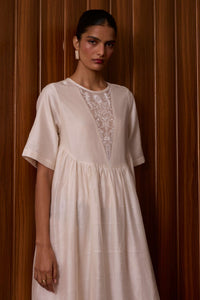 Callisto White Handwoven Dress