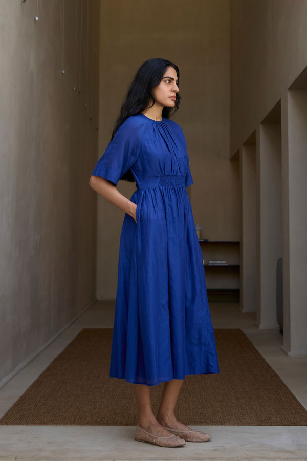 Parina Royal Blue Midi Dress