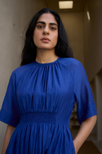 Parina Royal Blue Midi Dress