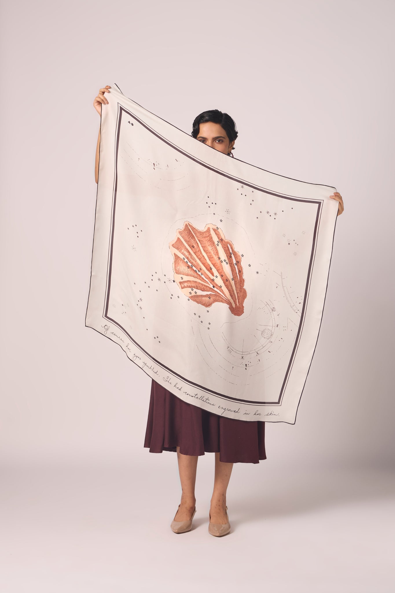 Cancer Printed Satin Scarf