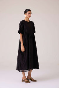 Callisto Black Handwoven Dress