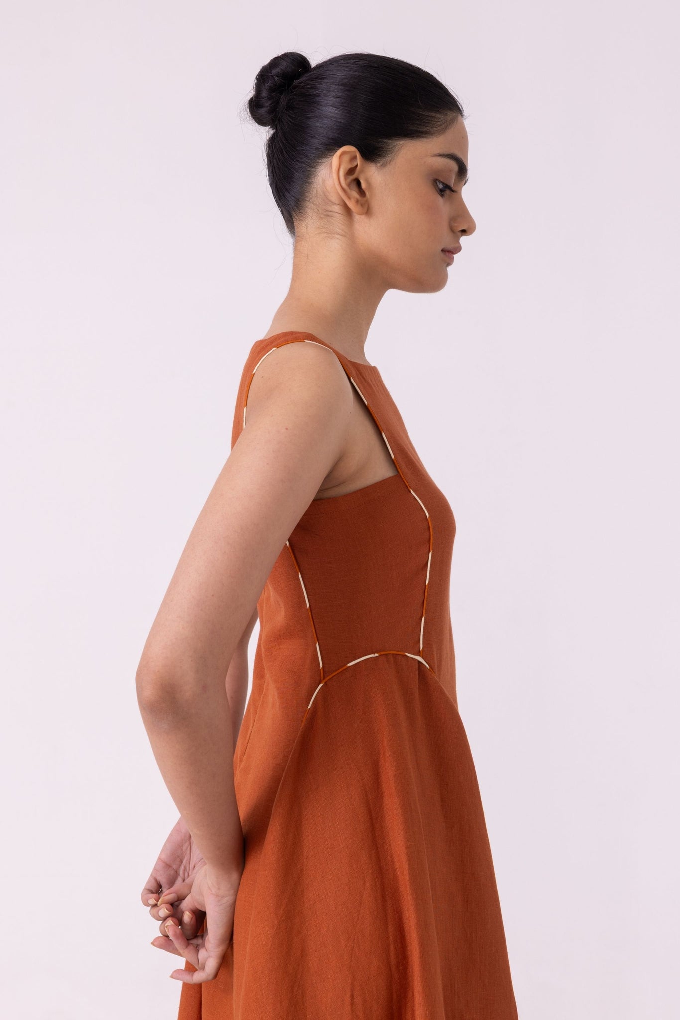Weasley Rust Linen Dress The Summer House Weasley Rust Linen Dress The Summer House
