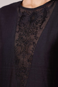 Callisto Black Handwoven Dress