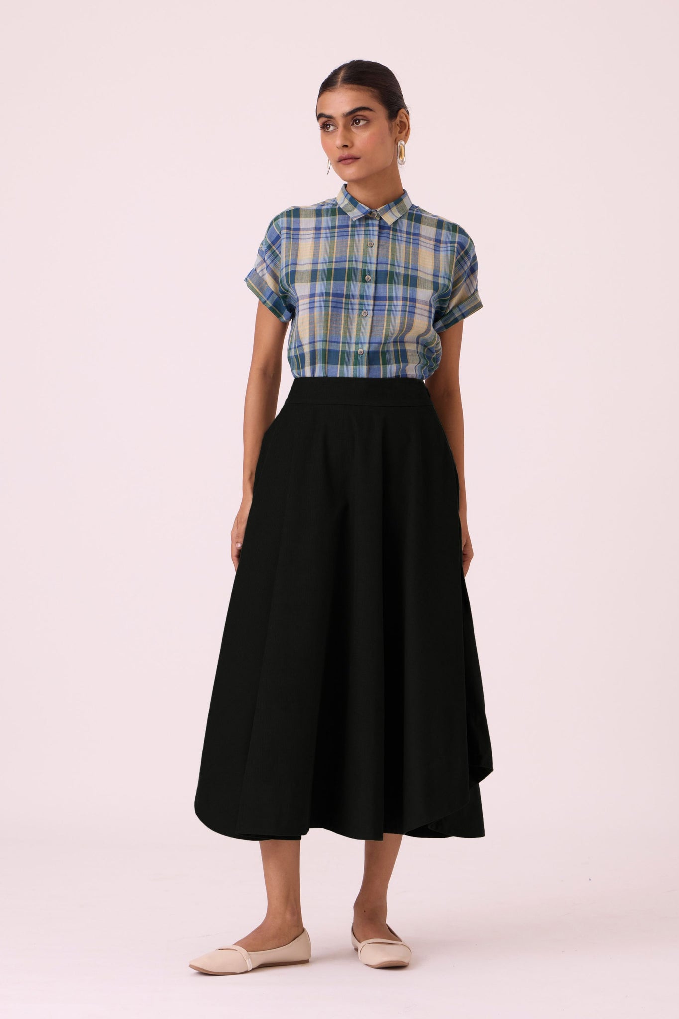 Boga Black Needlecord Skirt