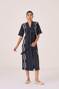 Dilipa Black Button Down Dress