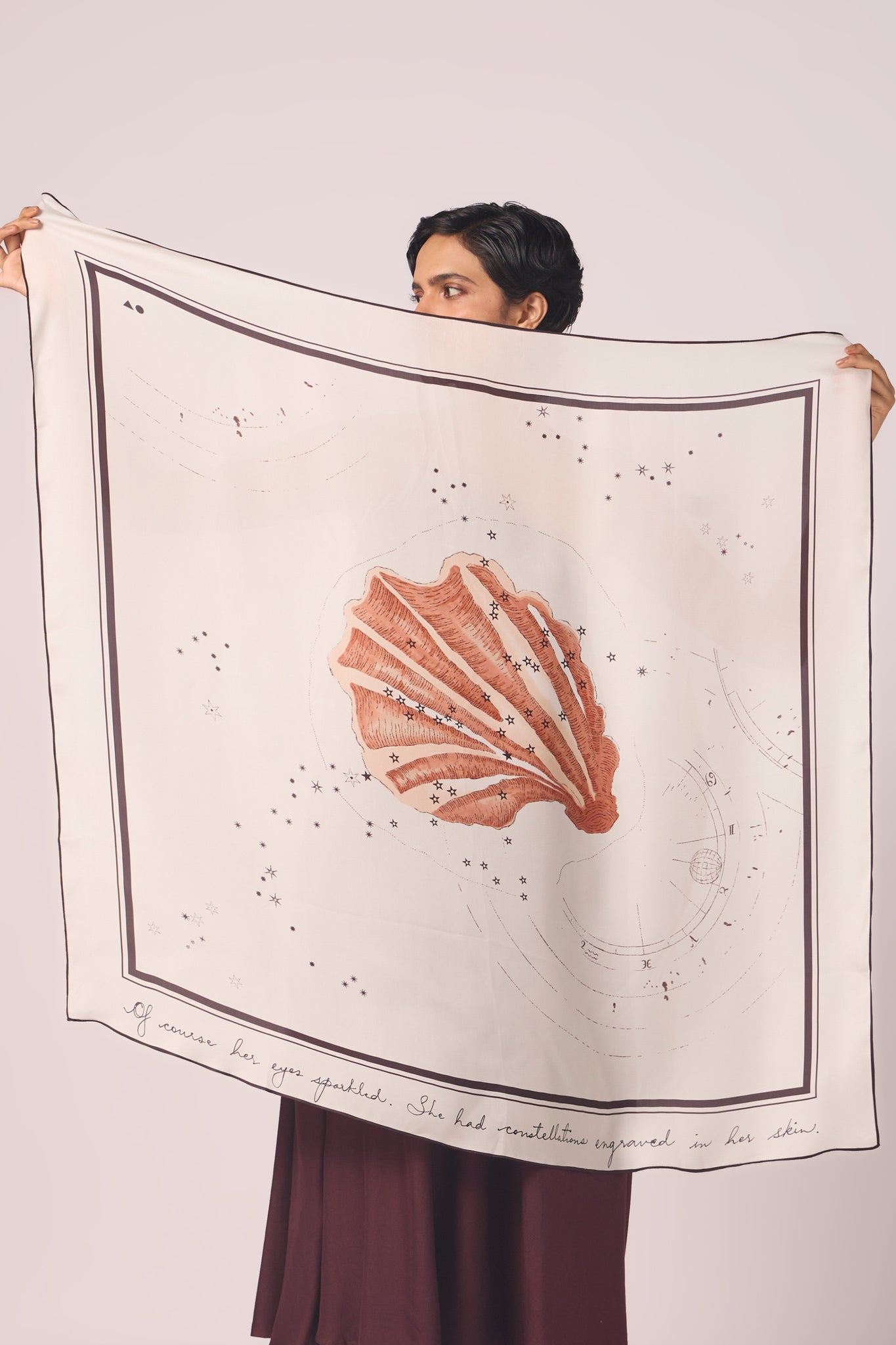 Cancer Printed Satin Scarf