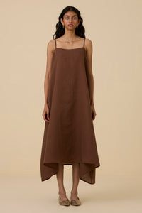 Talib Brown Slip Dress