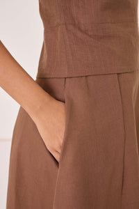 Senaka Brown Quilted Dress
