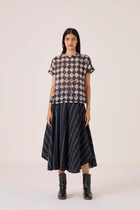 Boga Black Striped Skirt