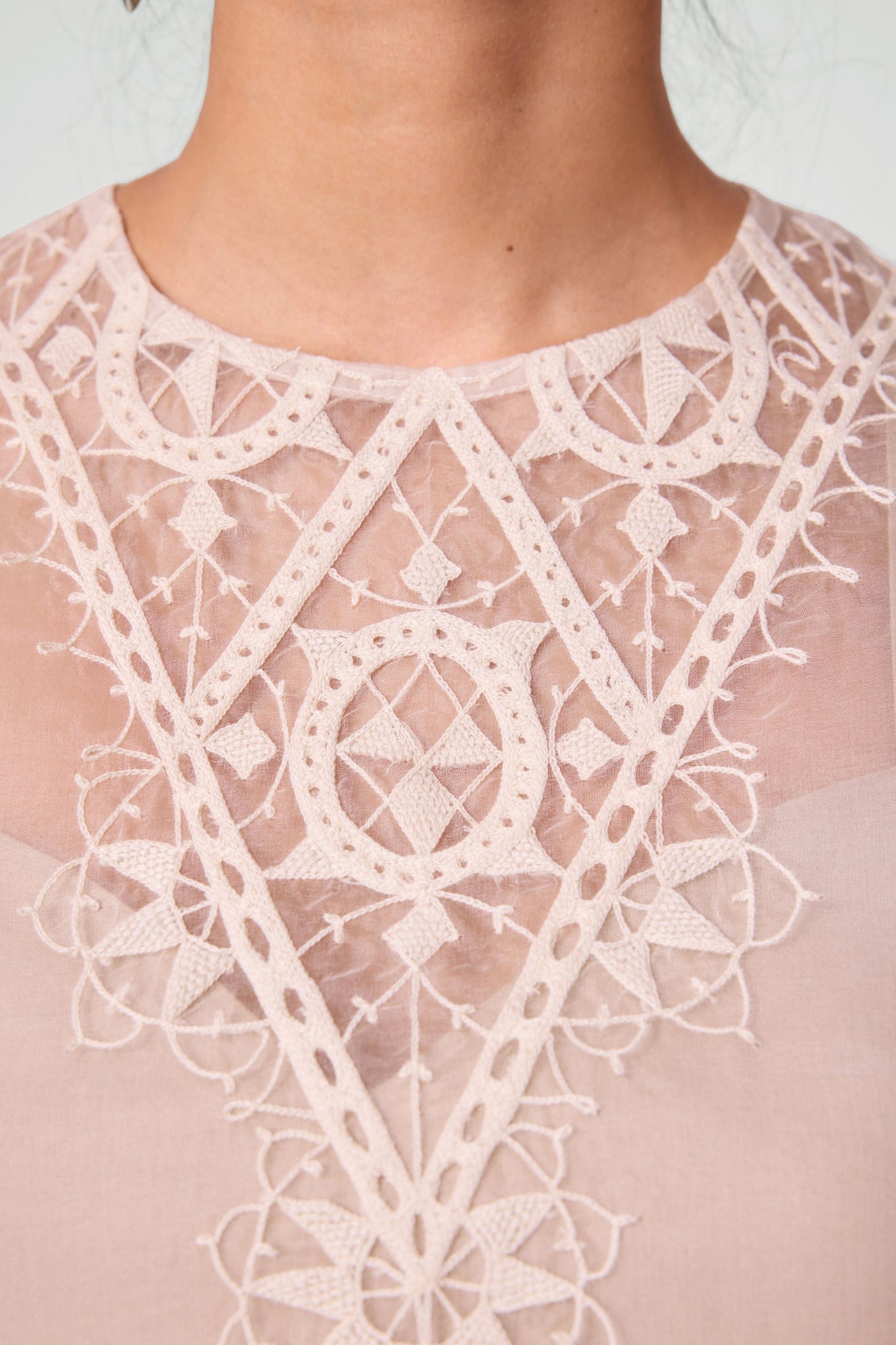 Asmee Off White Embroidered Top