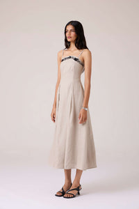 Suhjan Beige Linen Dress
