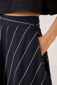 Boga Black Striped Skirt