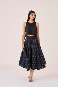 Boga Black Striped Skirt