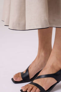 Helios Beige Embroidered Dress