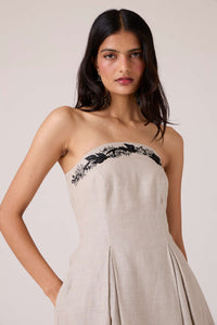 Suhjan Beige Linen Dress