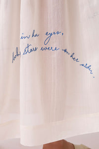 Astra White Embroidered Maxi Dress