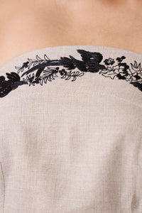 Suhjan Beige Linen Dress