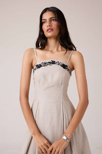 Suhjan Beige Linen Dress