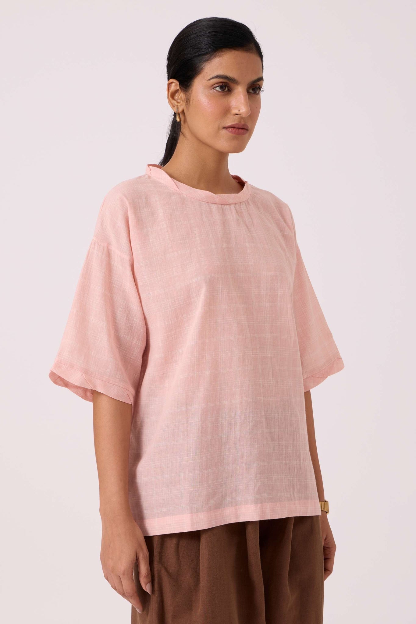 Laurie Pink Handwoven Top