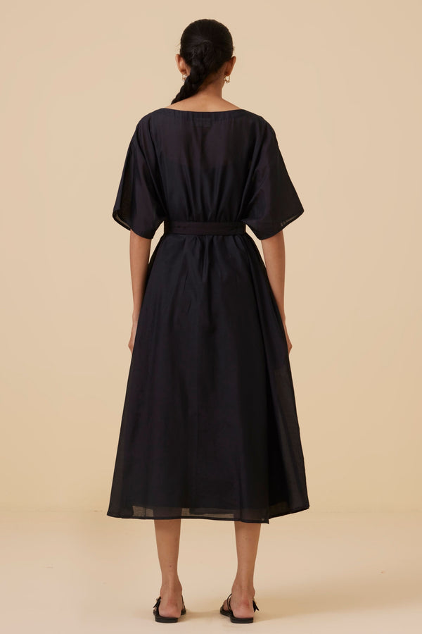 Didda Black Cape Dress