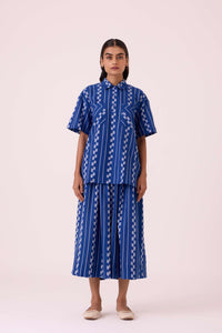 Douglas Blue Striped Ikat Pants