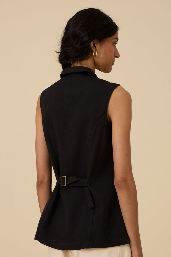 Maira Black Waistcoat