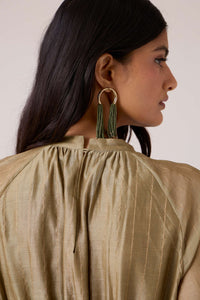 Arha Olive Handwoven Dress