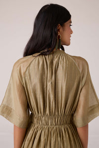 Arha Olive Handwoven Dress