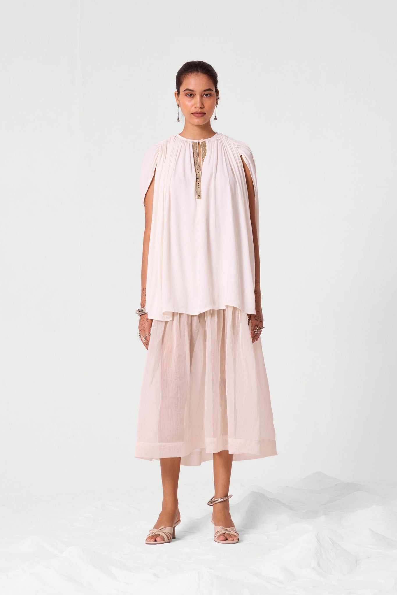 Kairav Sheer Hem Dress