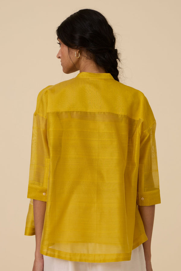 Sabeen Yellow Embroidered Top