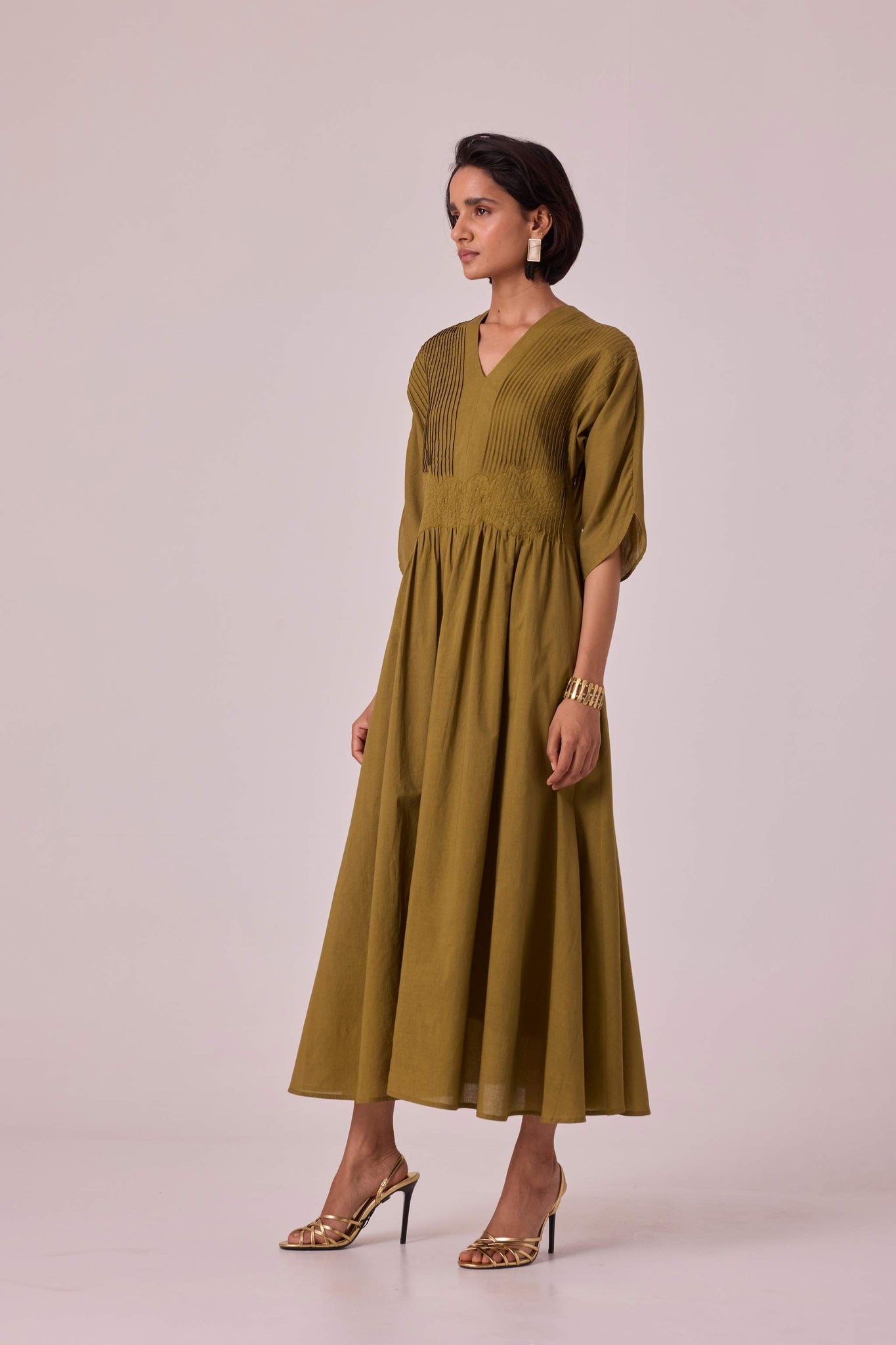 Kamil Olive Embroidered Maxi Dress The Summer House Kamil Olive Embroidered Maxi Dress The Summer House