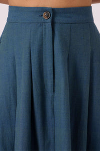 Eliot Blue Handwoven Skirt