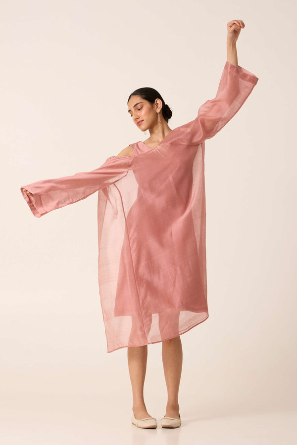 Indira Handwoven Rose Dress