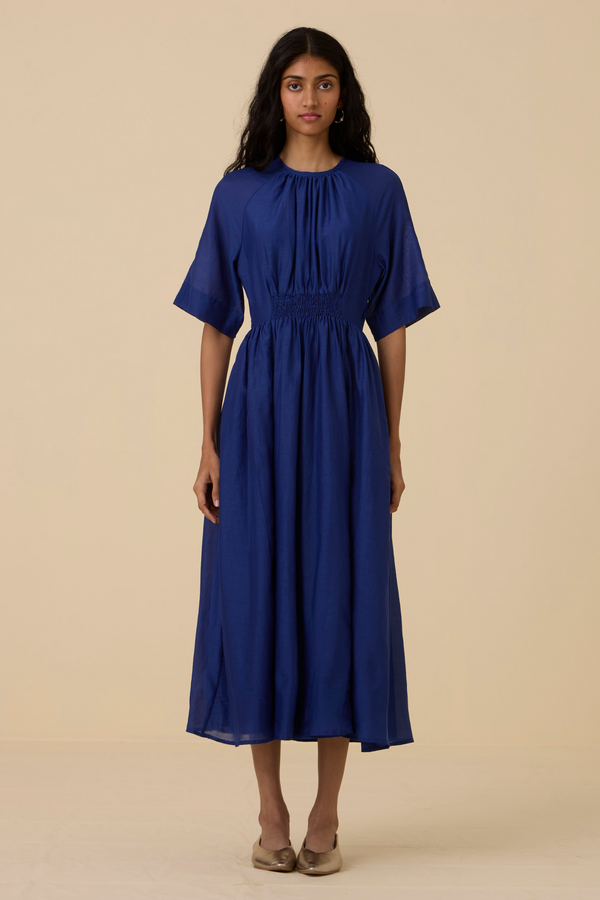 Parina Blue Midi Dress