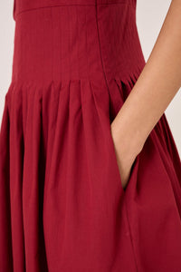 Vidura Red One Shoulder Dress