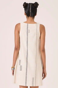 Nalaka Handwoven Cotton Shift Dress