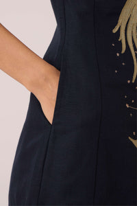Astra Black Embroidered Maxi Dress