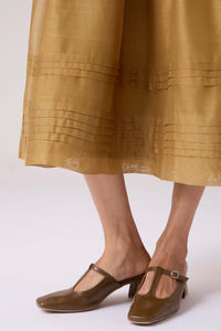 Aelia Yellow Handwoven Dress