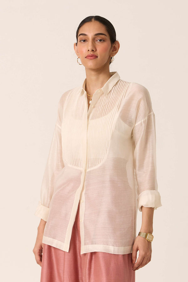 Shankha Off white Handwoven Shirt