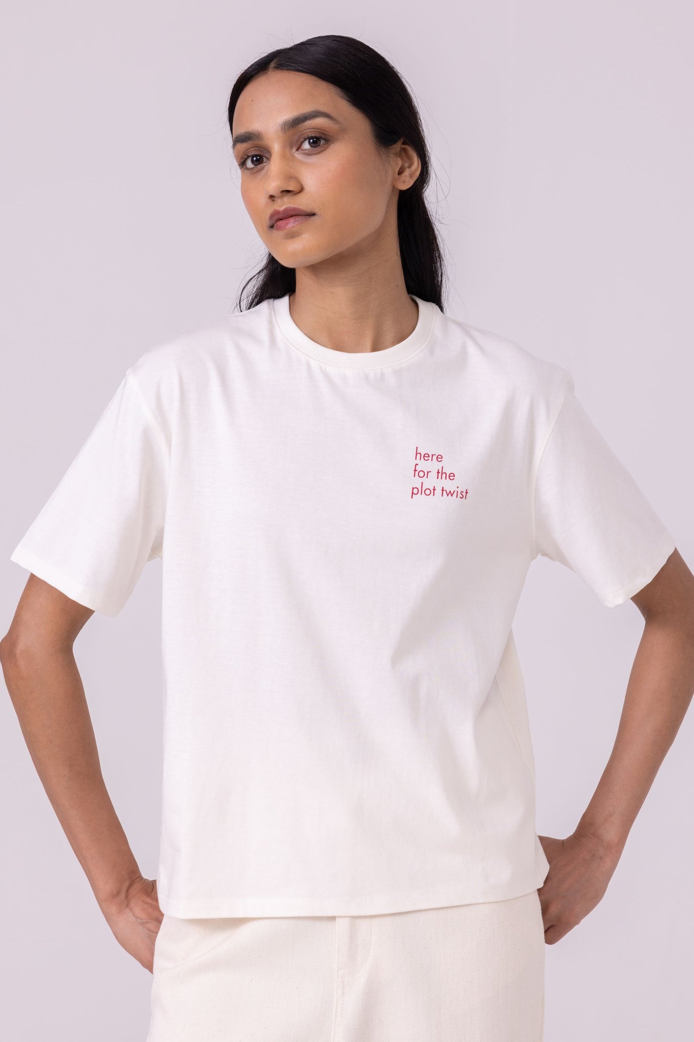 Drew Off  White Organic Cotton TShirt