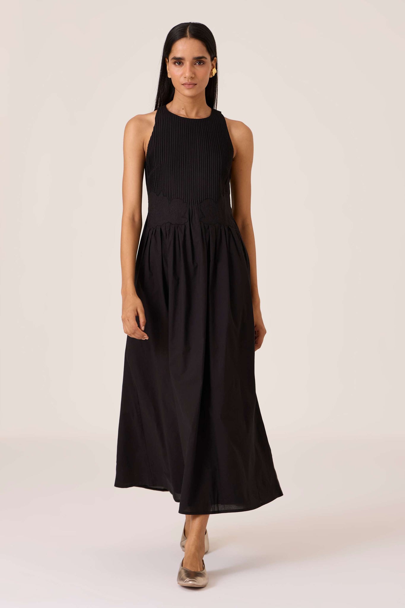 Amani Black Embroidered Dress – The Summer House