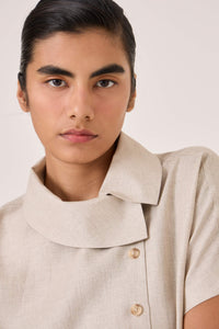 Aavish Beige Linen Top
