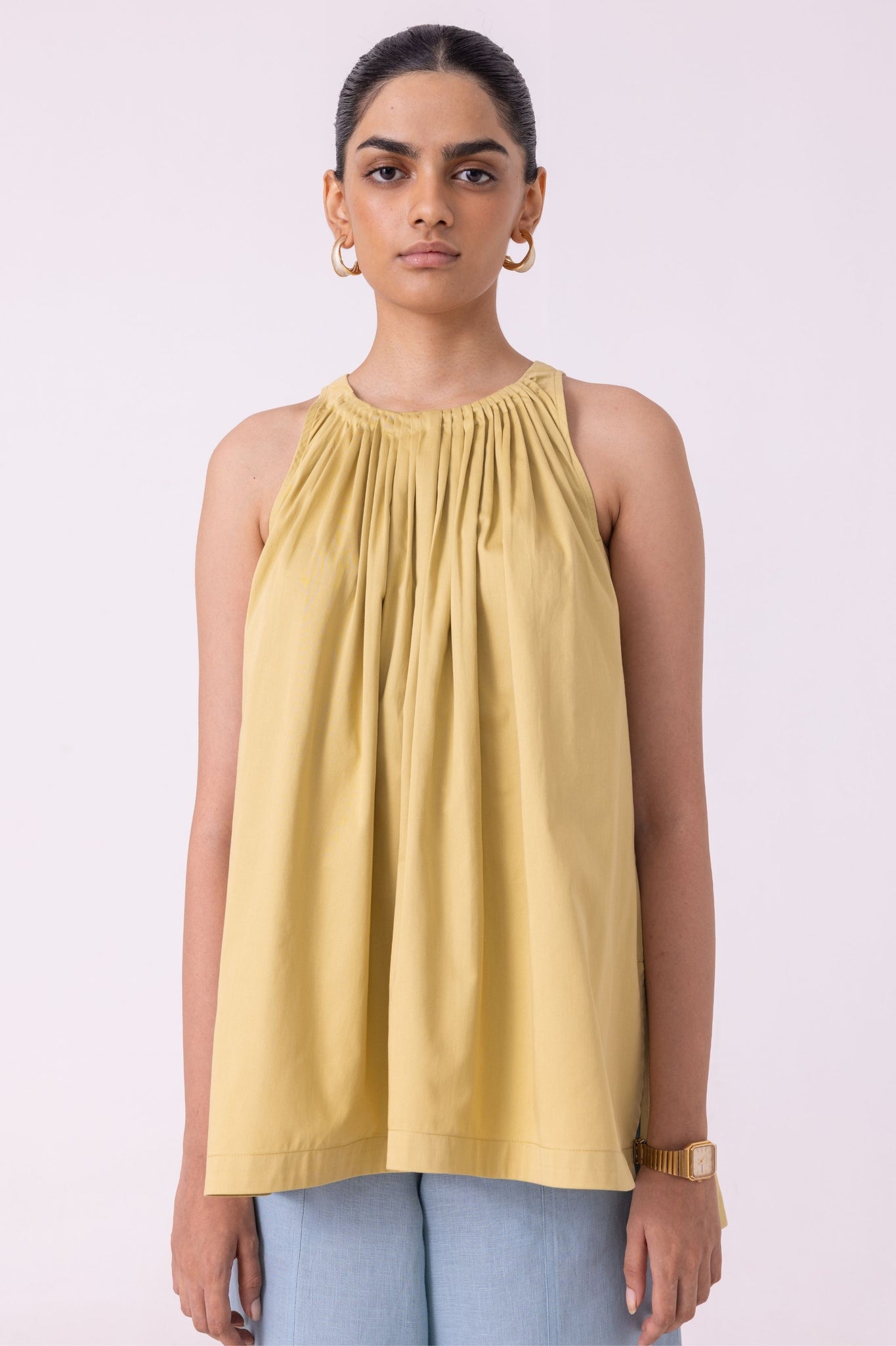 Margo Yellow Halter Top
