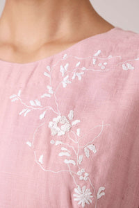 Astral Rose Linen Dress