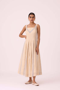 Bosie Beige Handwoven Dress