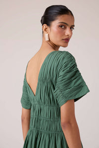 Selara Green Midi Dress