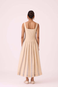Bosie Beige Handwoven Dress