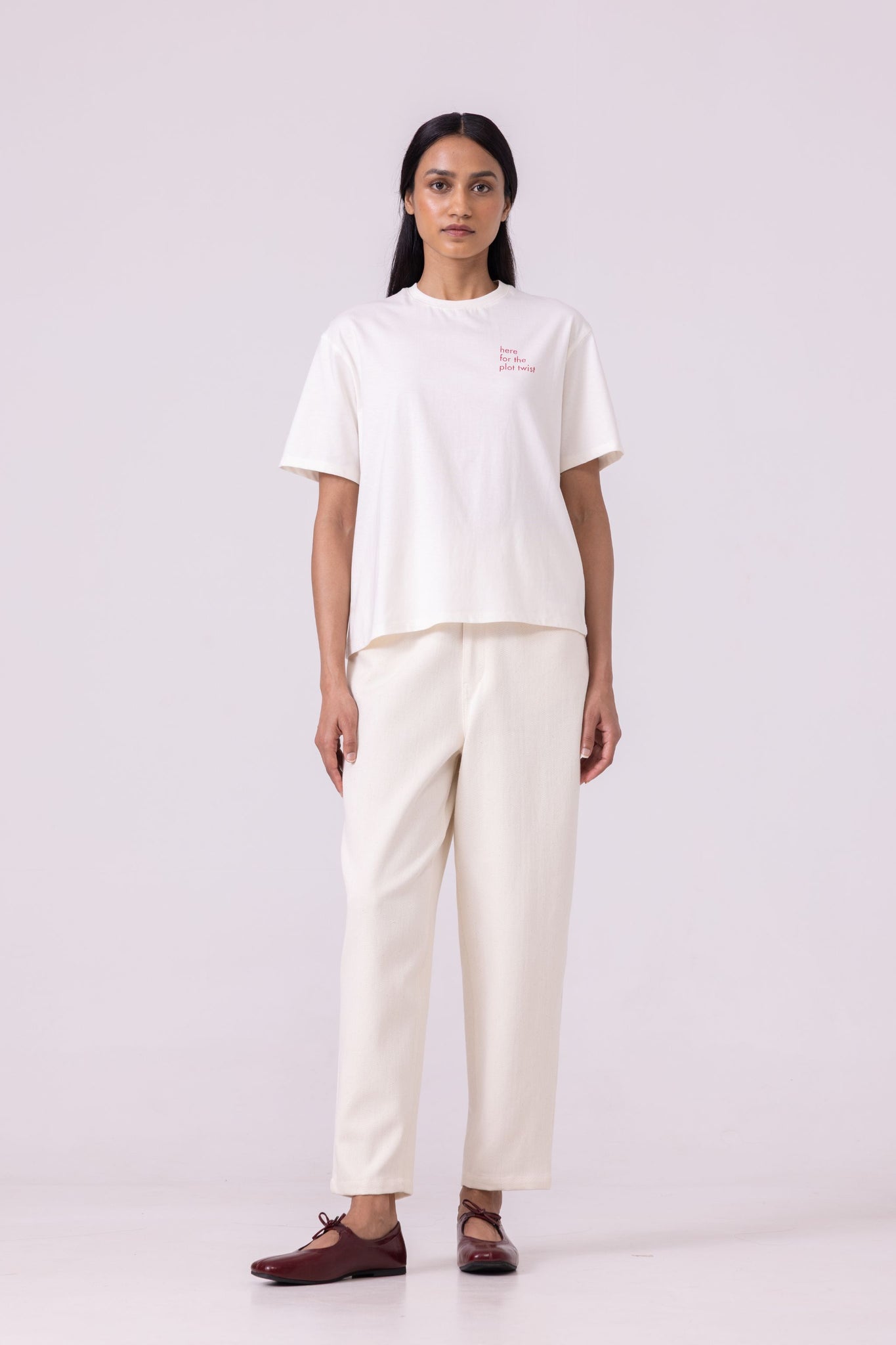 Drew Off  White Organic Cotton TShirt