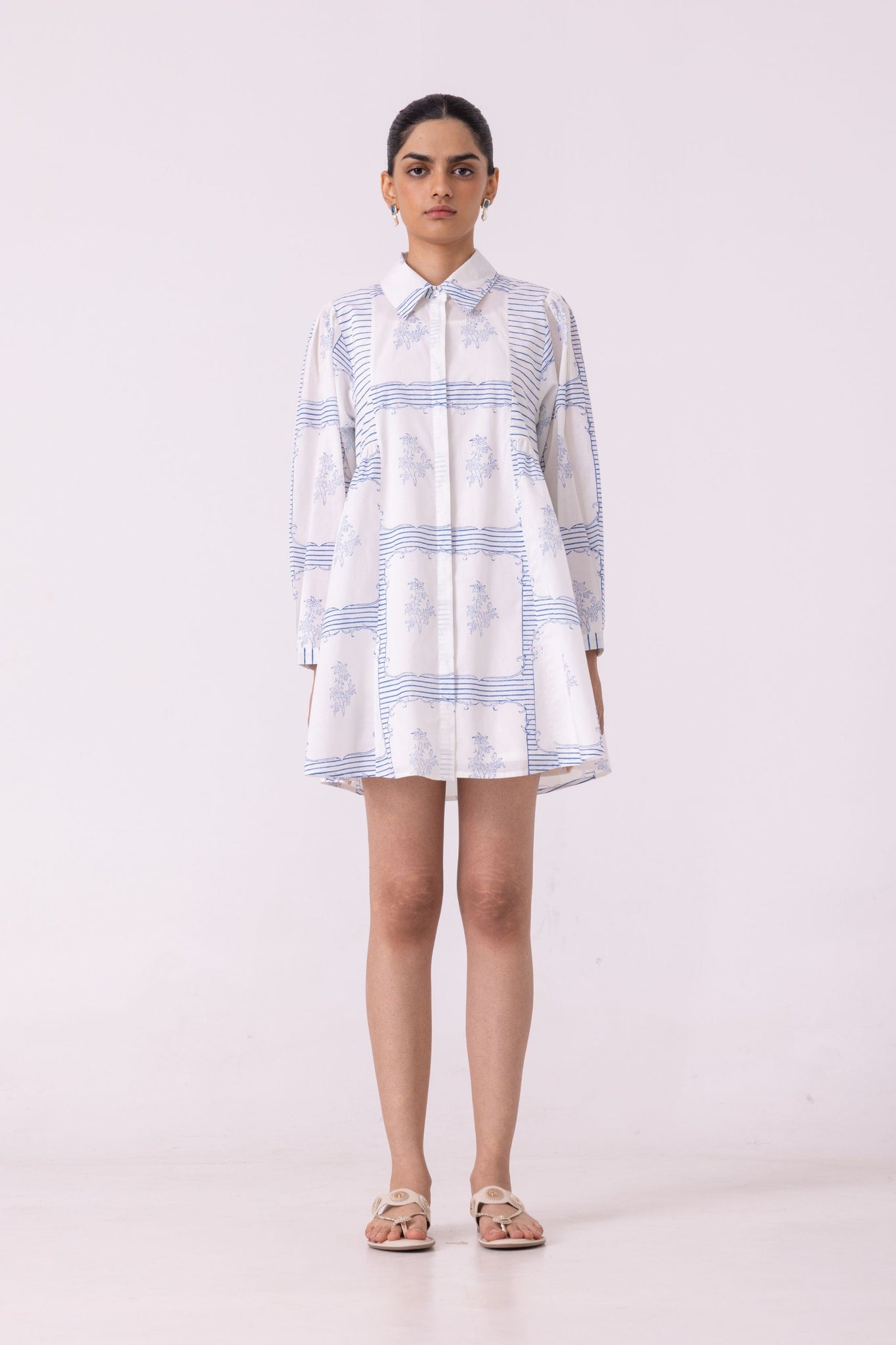Puro Blue Hand Printed Dress