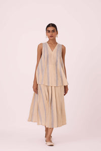 Mikhail Beige Handwoven Skirt